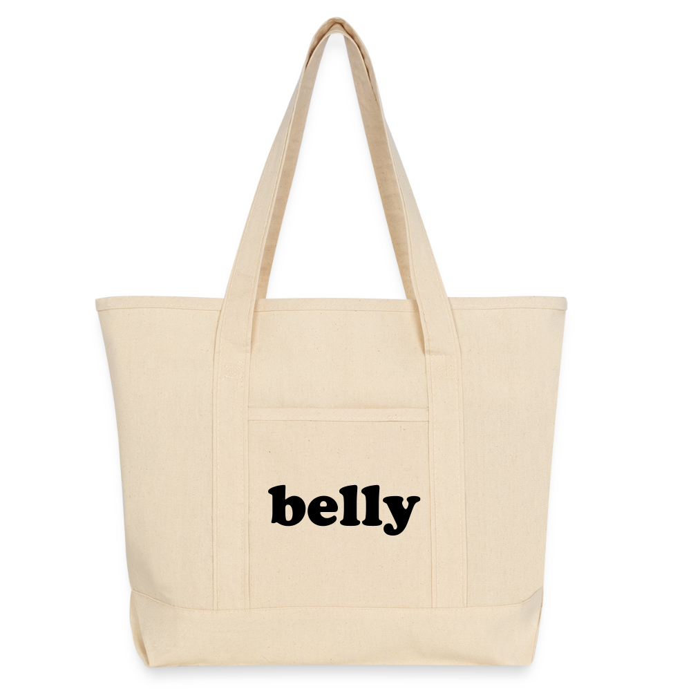 Personalized Large Canvas Deluxe Tote - natural