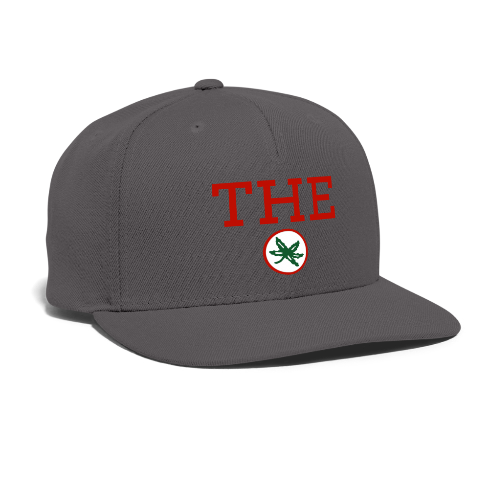 THE with Buckeye Leaf Snapback Baseball Cap - dark grey