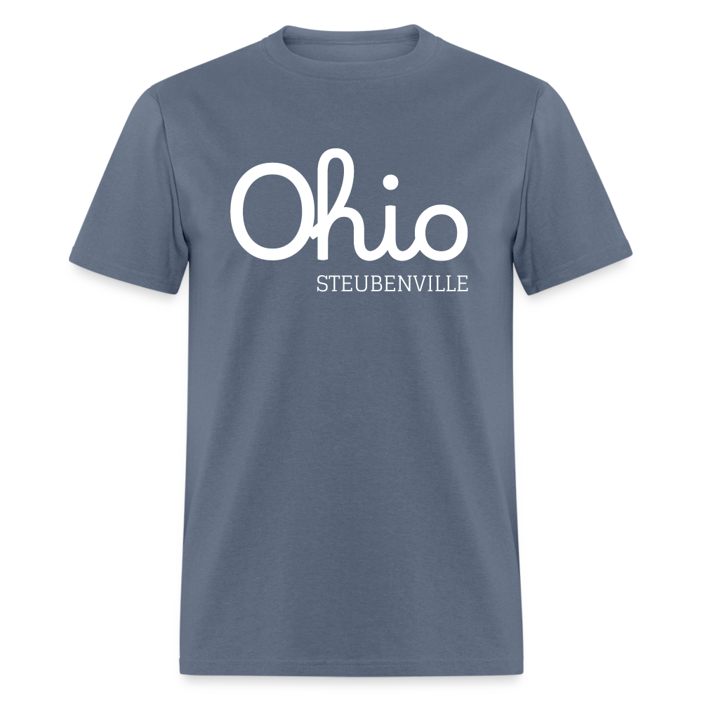 Steubenville (your hometown) Script Ohio Unisex Classic T-Shirt - denim
