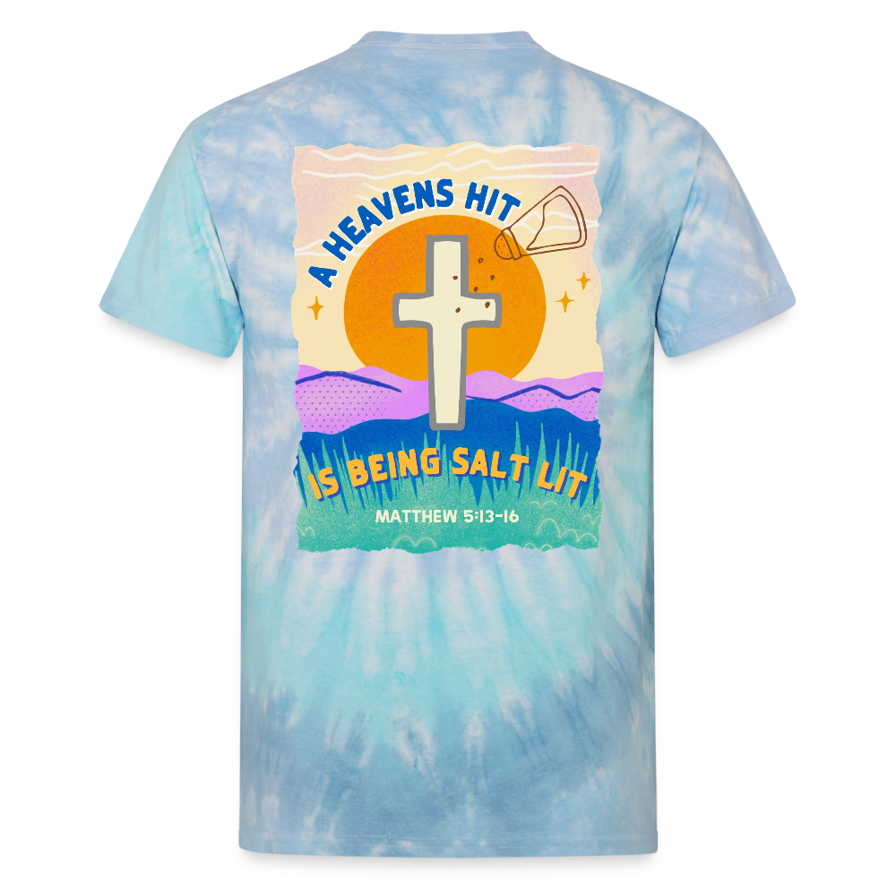 Salt Lit Unisex Tie Dye T-Shirt - blue lagoon
