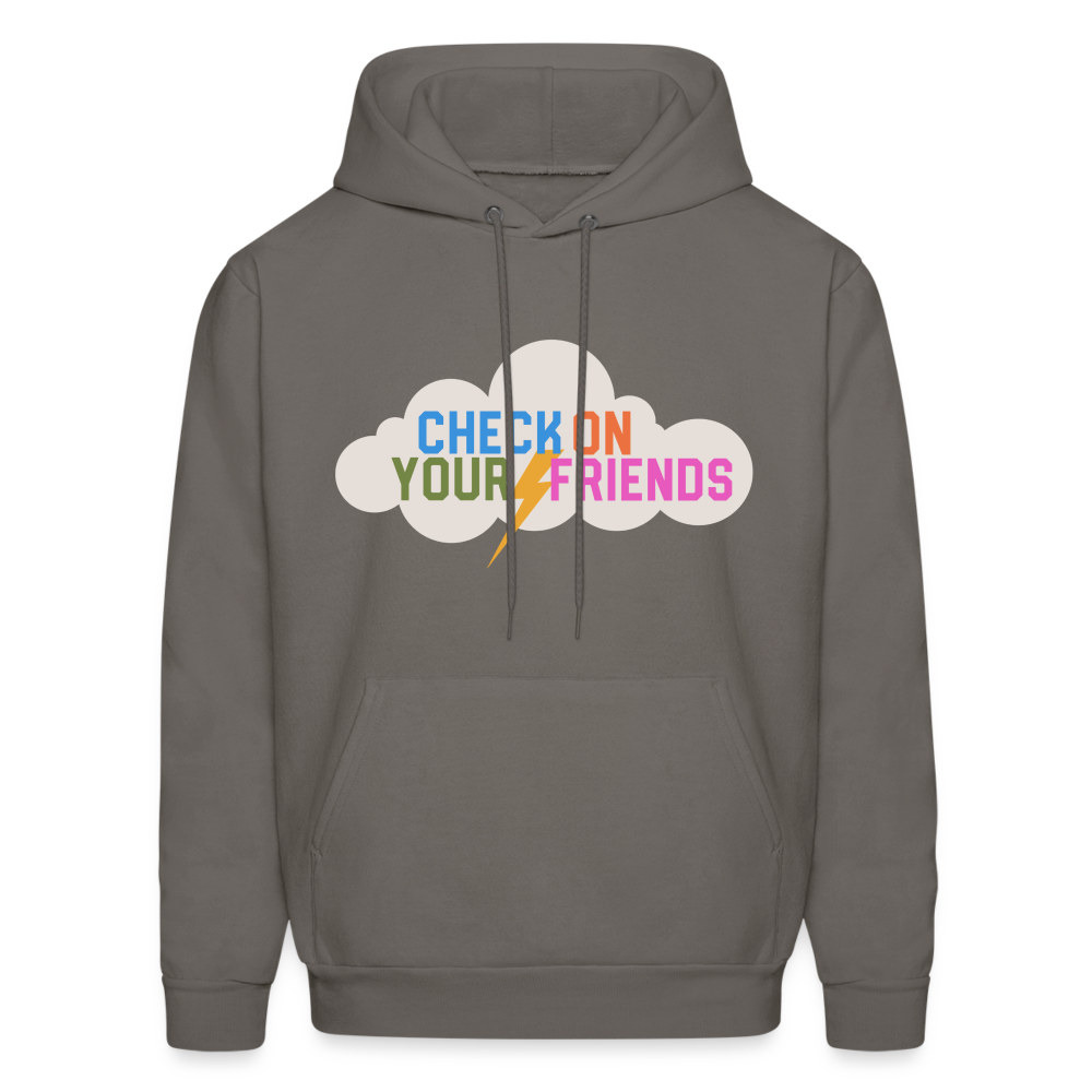 Check on Your Friends Men's Hoodie - asphalt gray