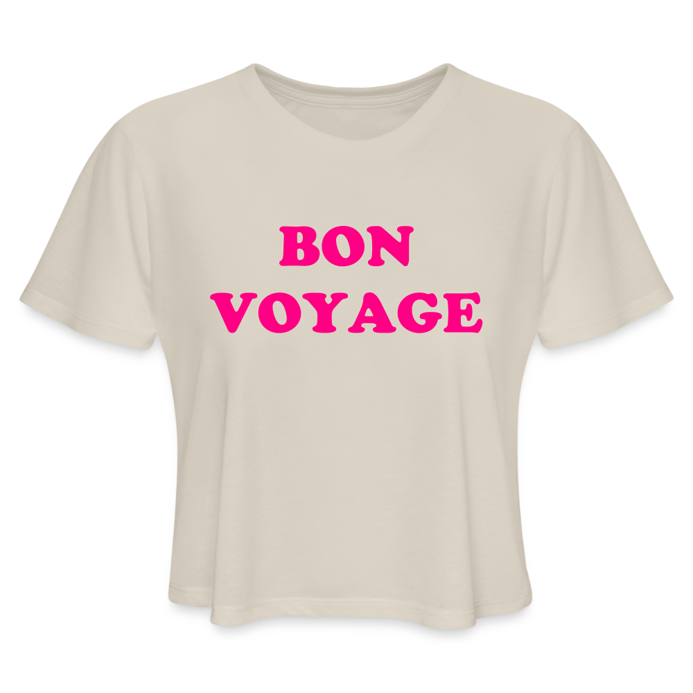 Bon Voyage Women's Cropped T-Shirt - dust