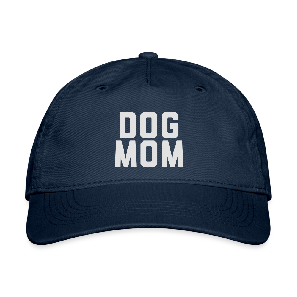 Dog Mom Organic Baseball Cap - navy