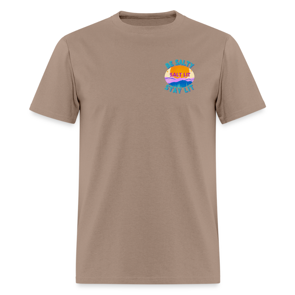 SALT LIT Crew Neck T-Shirt Unisex - brown savana