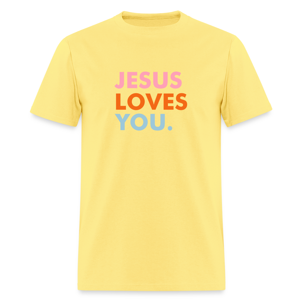 Jesus Loves You Men's T-Shirt | GILDAN 5000 - cornsilk
