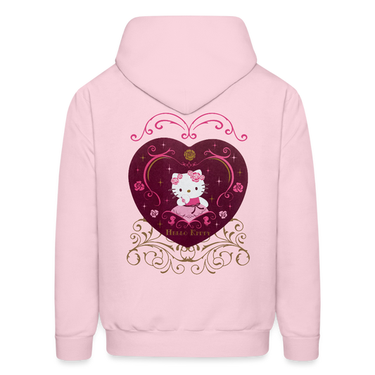 Hello Kitty Rose Heart Men's Hoodie - pale pink