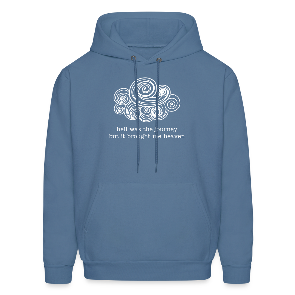 hell was the journey but it brought me heaven Men's Hoodie - denim blue