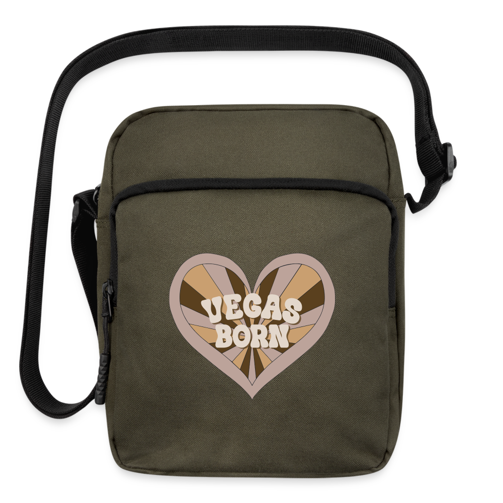 Vegas Born Upright Crossbody Bag - olive