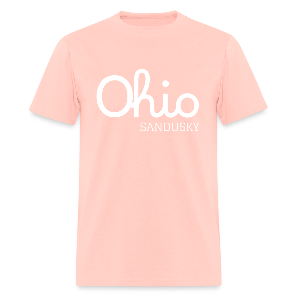 Sandusky Script Ohio Unisex Classic T-Shirt - blush pink