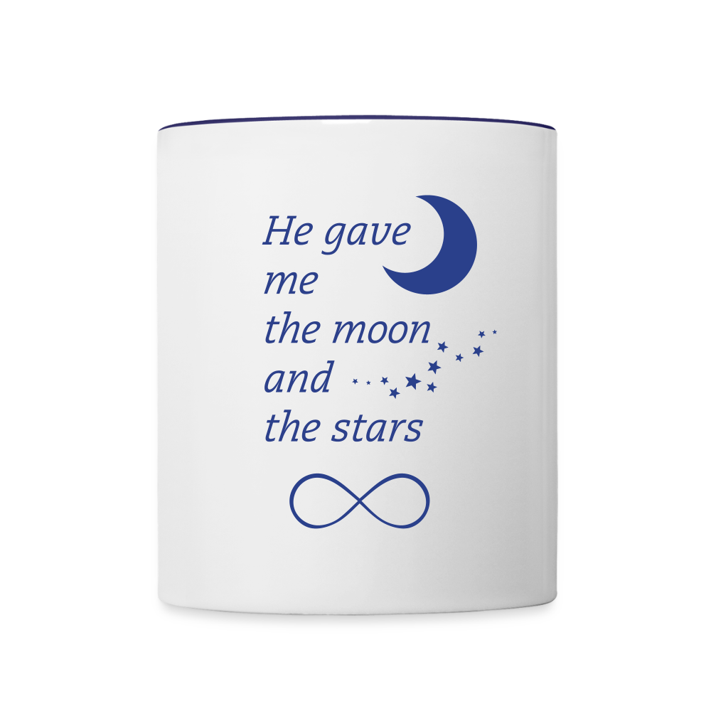 Cousins Beach Team Conrad Infinity Contrast Coffee Mug - white/cobalt blue