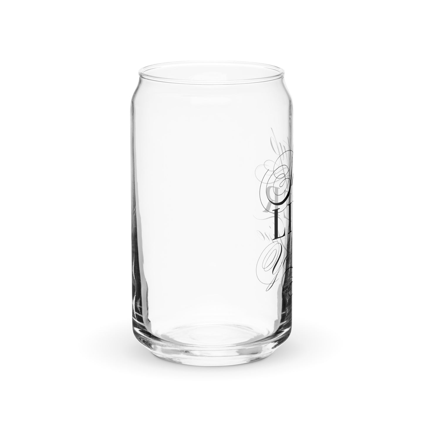 Shut Up Lived You're Fine Can-shaped glass