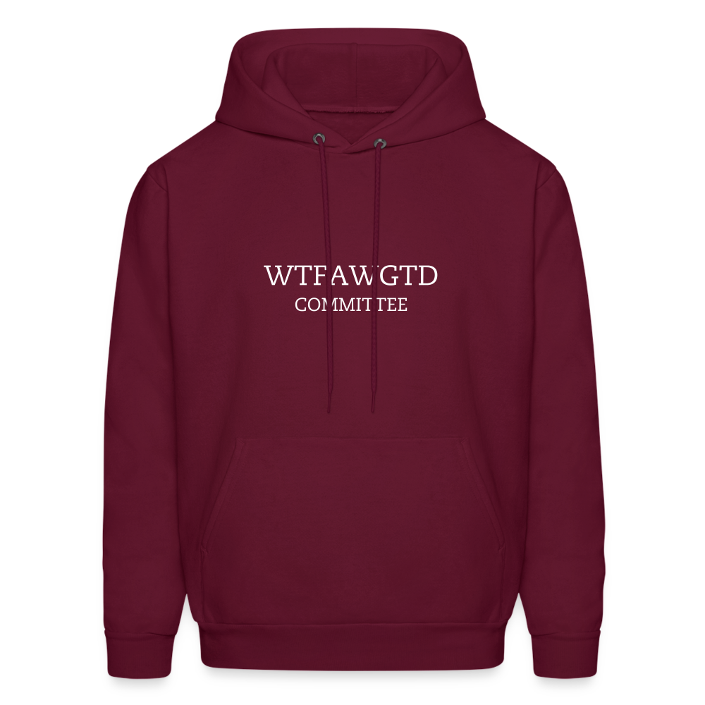 WTFAWGTD COMMITTEE Men's Hoodie - burgundy