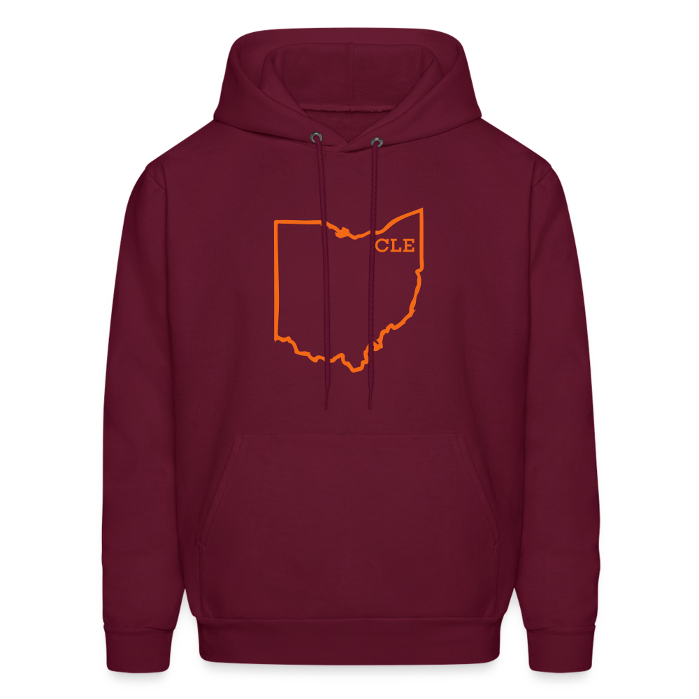 CLE Ohio Men's Hoodie - burgundy
