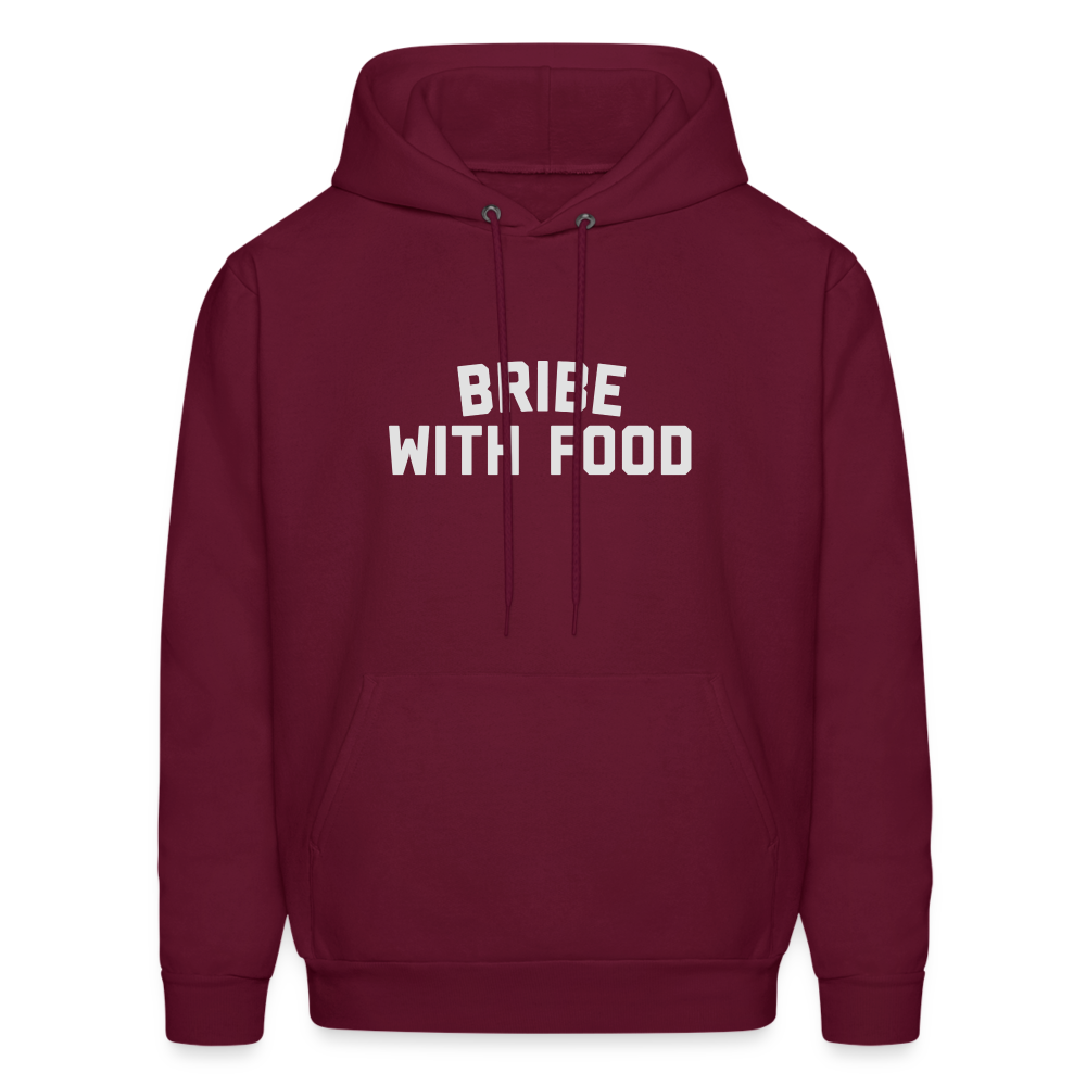 Bribe With Food Men's Hoodie - burgundy