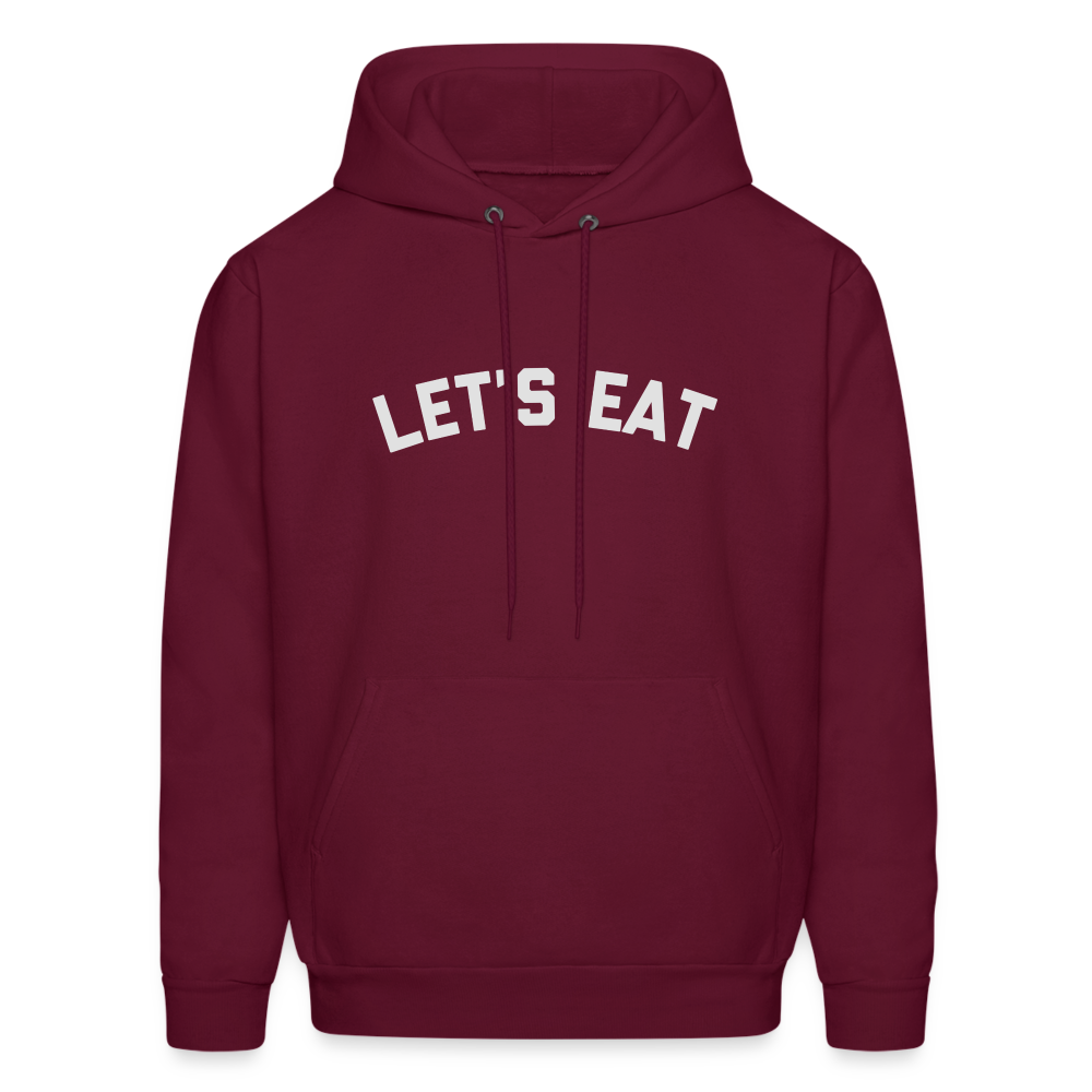 Let's Eat Men's Hoodie - burgundy