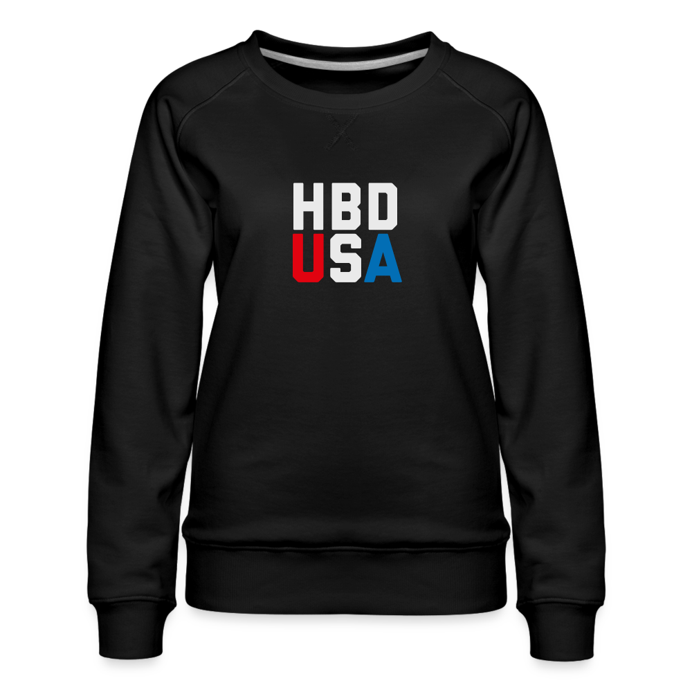 HBD USA Women’s Premium Sweatshirt - black