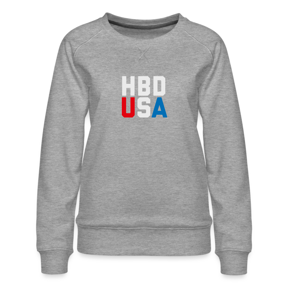 HBD USA Women’s Premium Sweatshirt - heather grey
