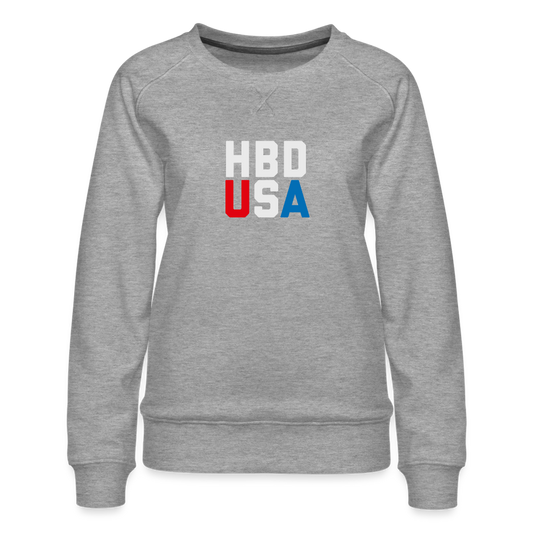 HBD USA Women’s Premium Sweatshirt - heather grey