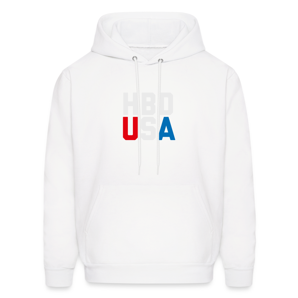 HBD USA Men's Hoodie - white