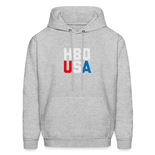HBD USA Men's Hoodie - heather gray