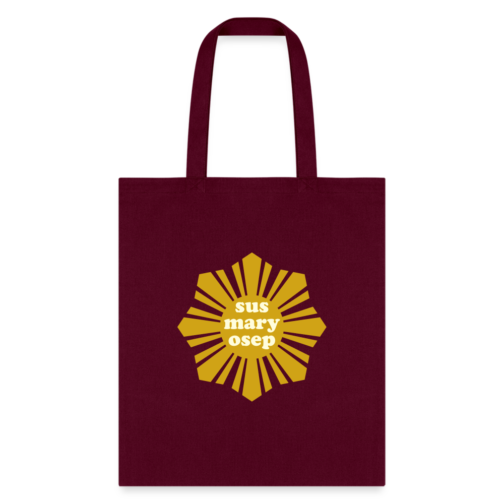 Susmaryosep Tote Bag - burgundy