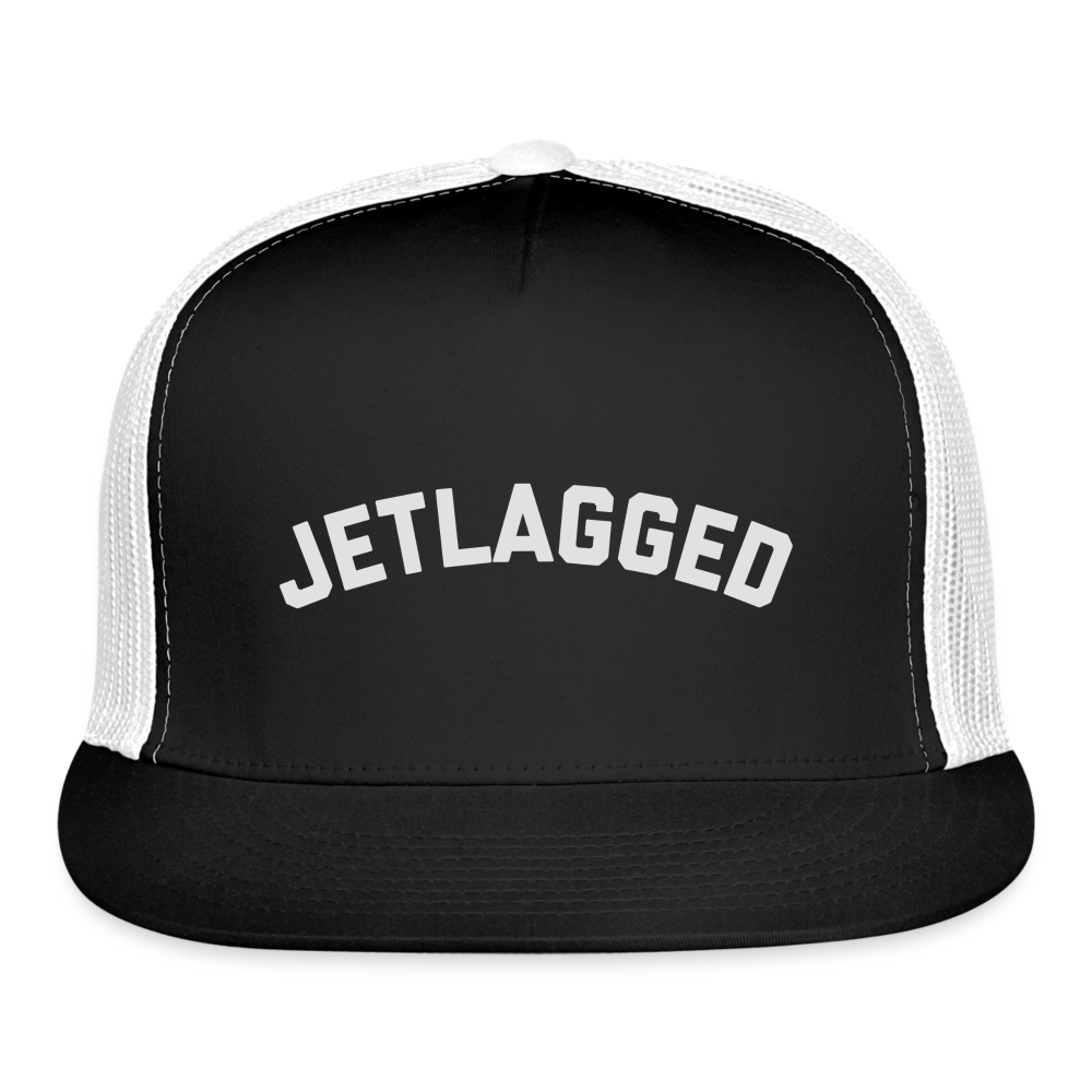 Jetlagged Trucker Hat - black/white