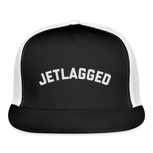 Jetlagged Trucker Hat - black/white
