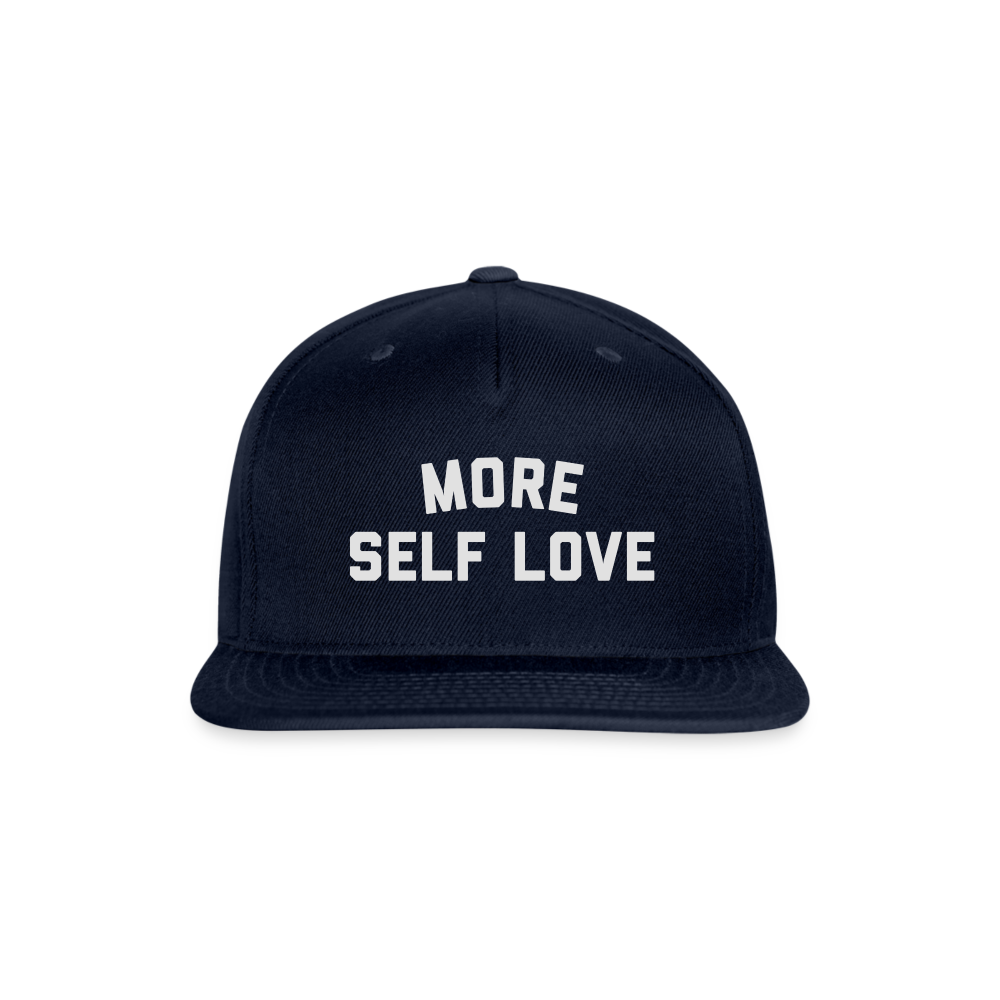 More Self Love Snapback Baseball Cap - navy