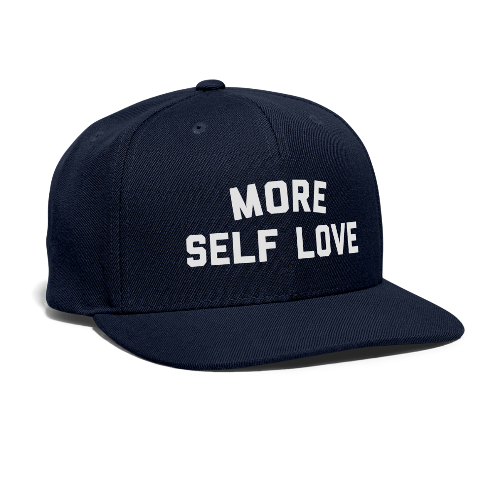 More Self Love Snapback Baseball Cap - navy