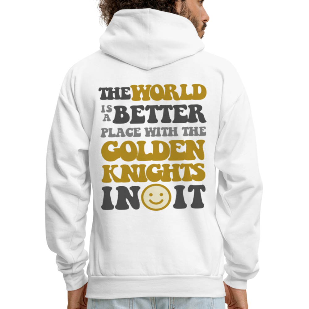The World is a Better Place with the Golden Knights in it Kids' Hoodie - white