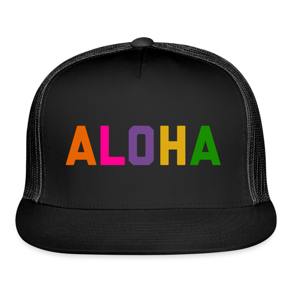 Aloha Trucker Hat - black/black