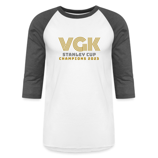 VGK All the Way Baseball T-Shirt - white/charcoal