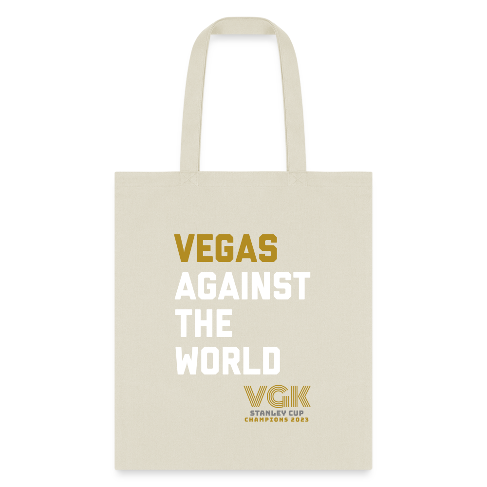 Vegas Against The World VGK Stanley Cup Champs 2023 Tote Bag - natural