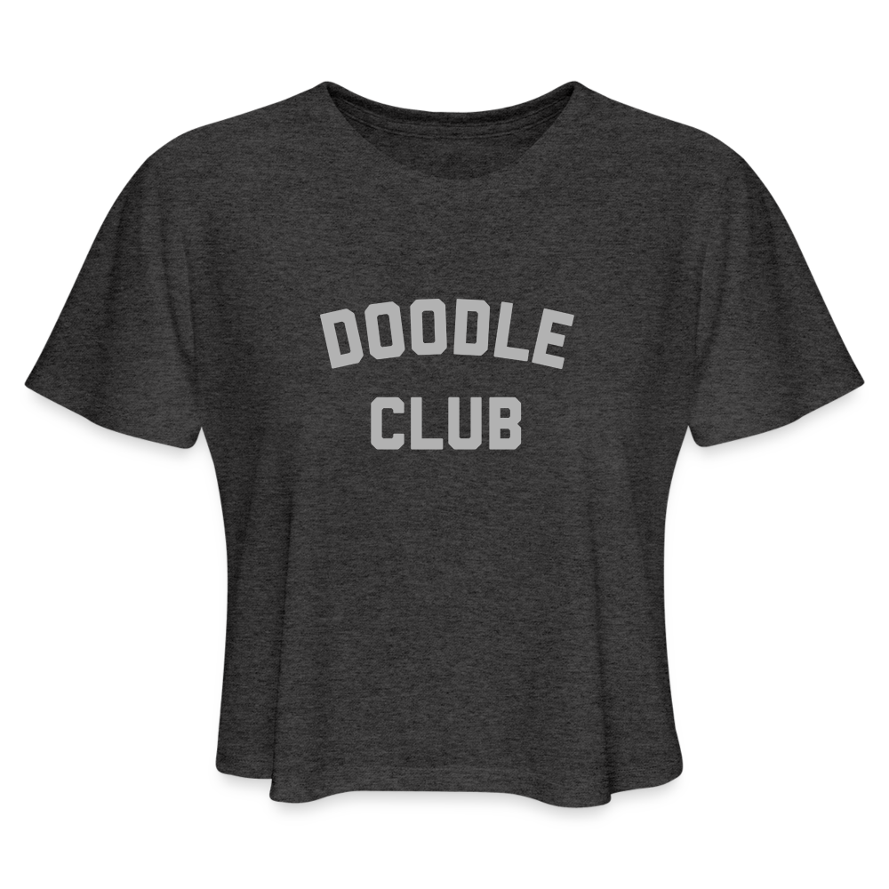 Doodle Club Women's Cropped T-Shirt - deep heather