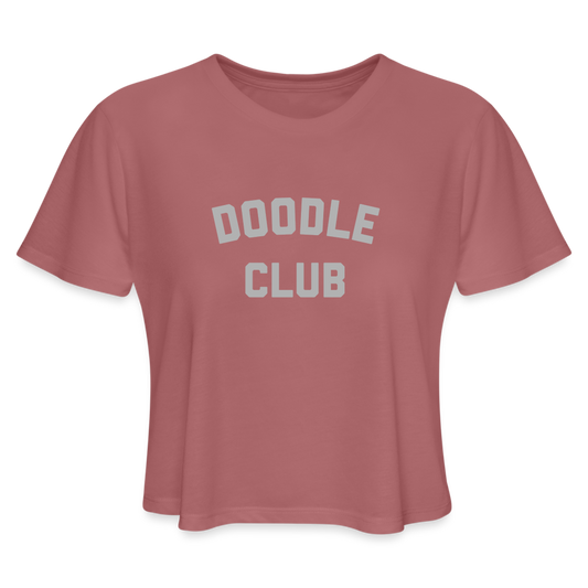 Doodle Club Women's Cropped T-Shirt - mauve