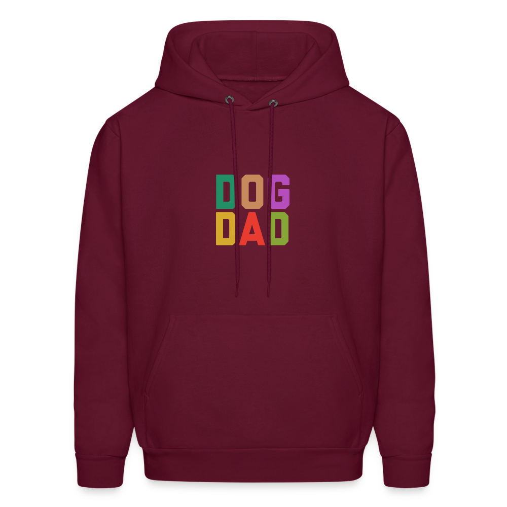 Dog Dad Men's Hoodie - burgundy
