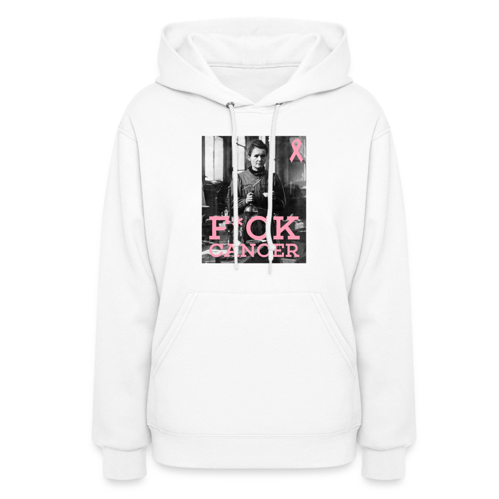 F*ck Cancer Marie Curie Women's Hoodie - white