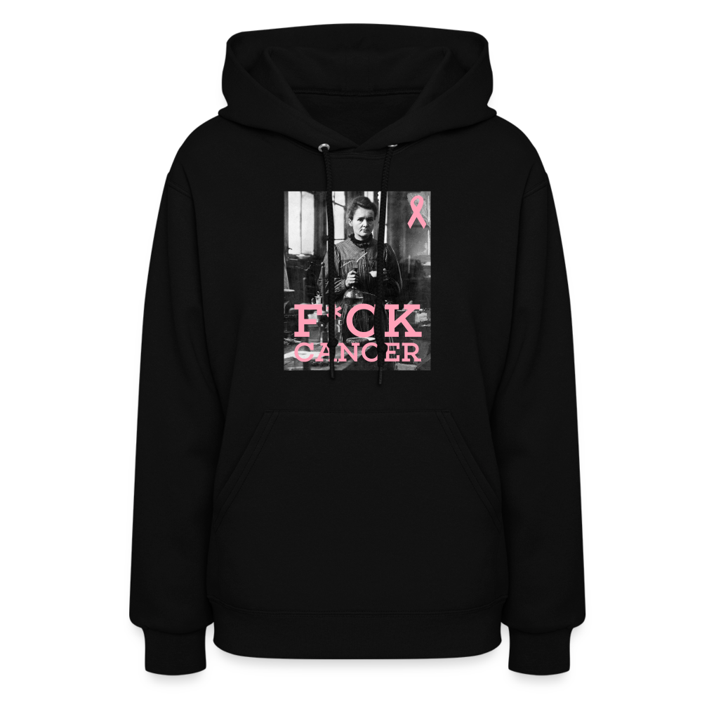 F*ck Cancer Marie Curie Women's Hoodie - black
