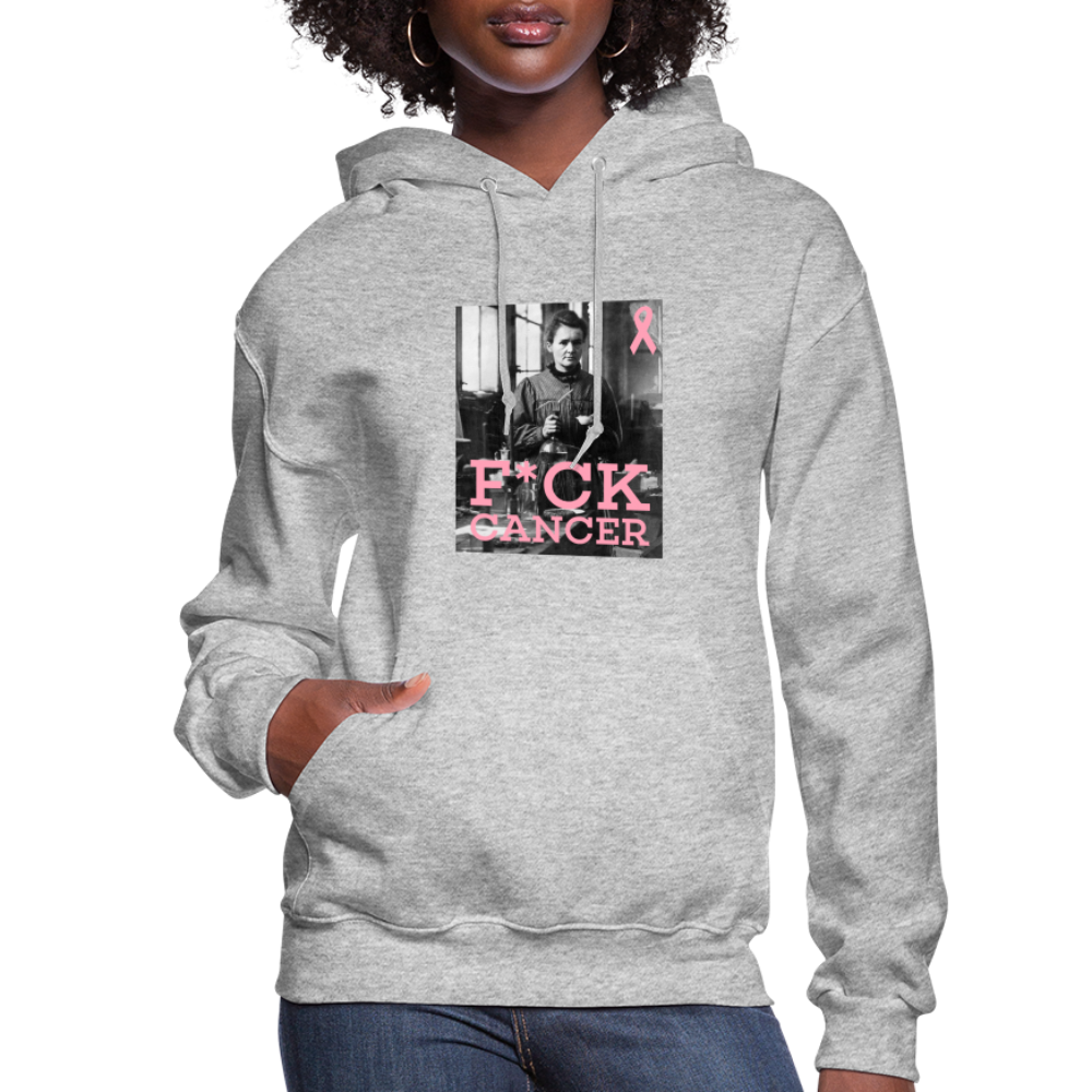 F*ck Cancer Marie Curie Women's Hoodie - heather gray