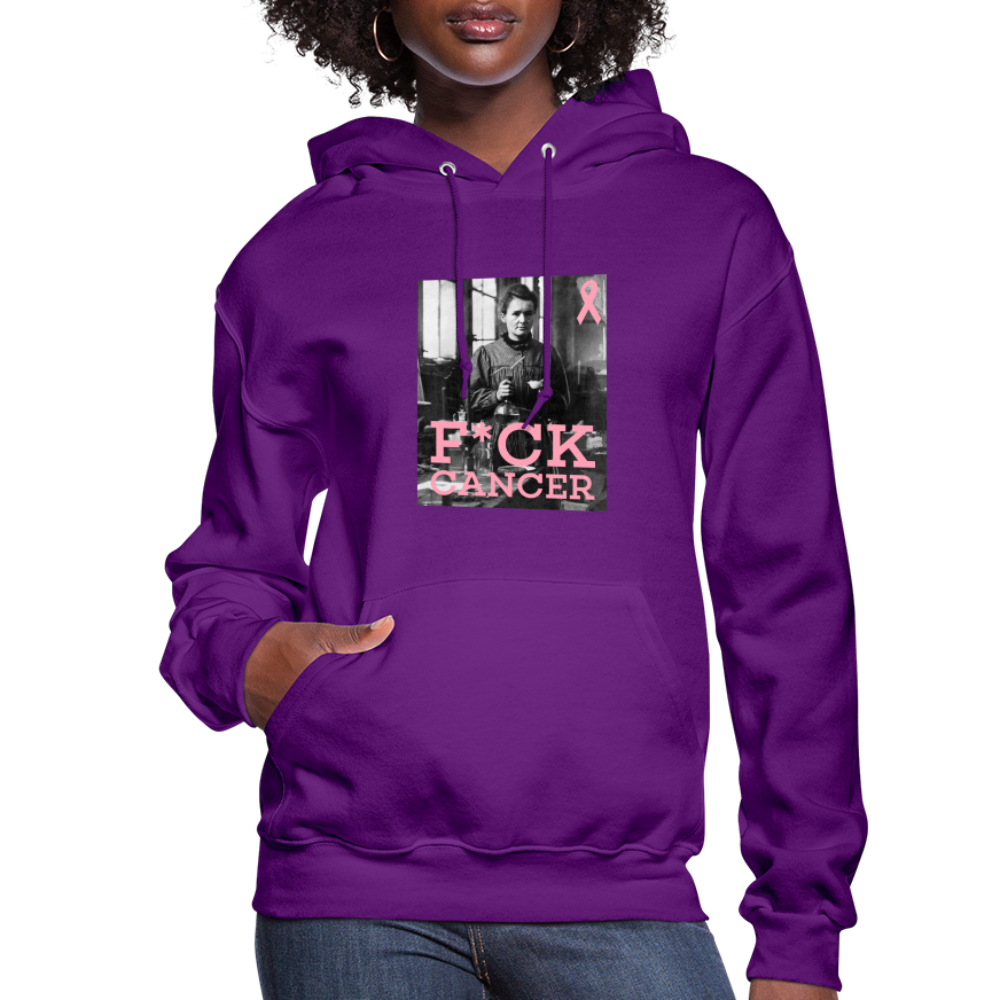 F*ck Cancer Marie Curie Women's Hoodie - purple