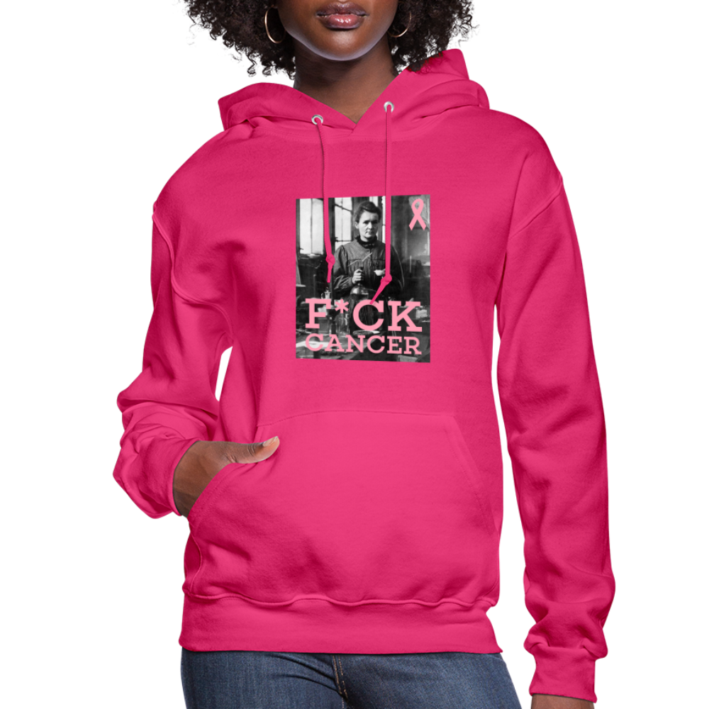 F*ck Cancer Marie Curie Women's Hoodie - fuchsia