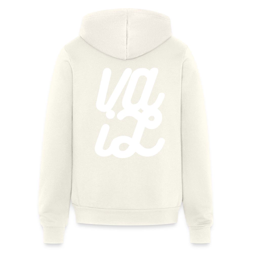 Vail Bella + Canvas Unisex Full Zip Hoodie - vintage white