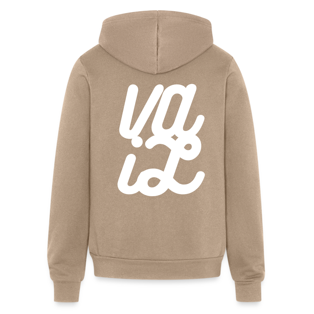 Vail Bella + Canvas Unisex Full Zip Hoodie - tan