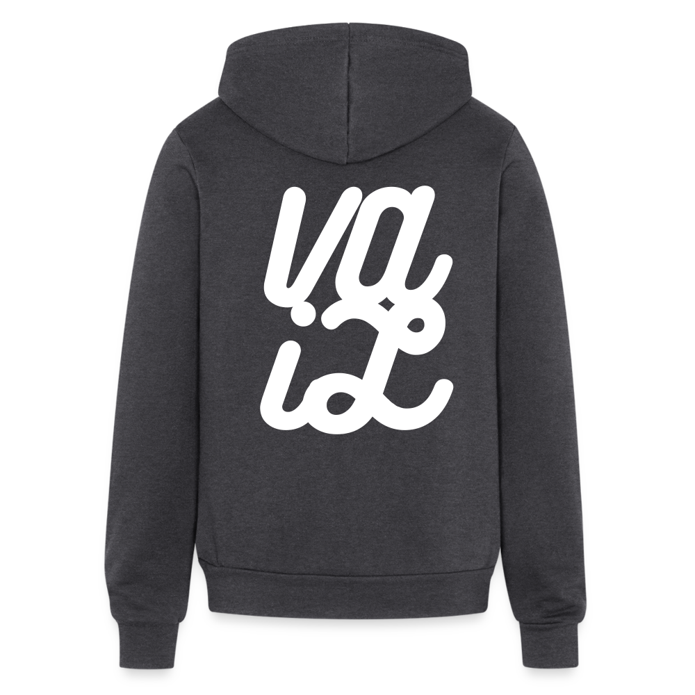 Vail Bella + Canvas Unisex Full Zip Hoodie - charcoal grey