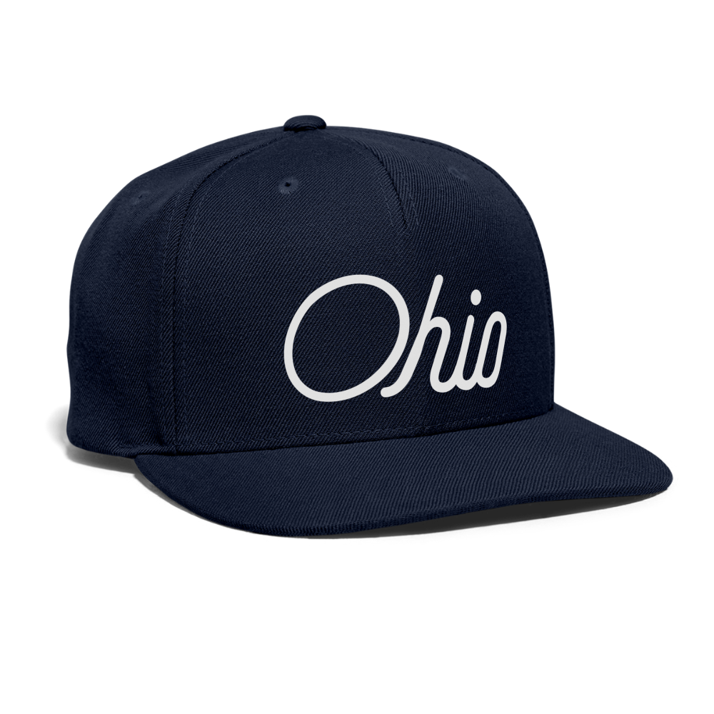 Ohio Snapback Baseball Cap - navy