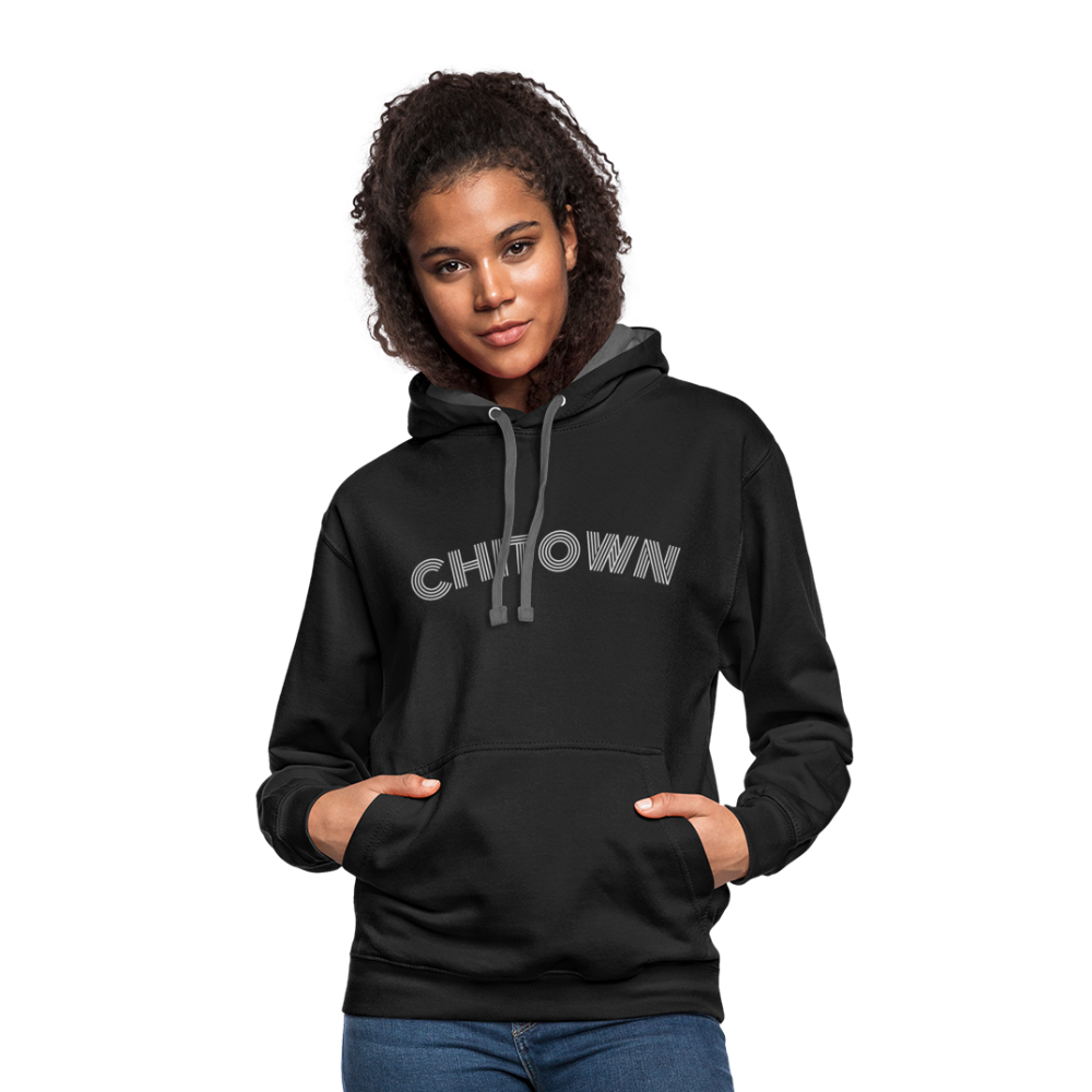 Chitown Contrast Hoodie - black/asphalt