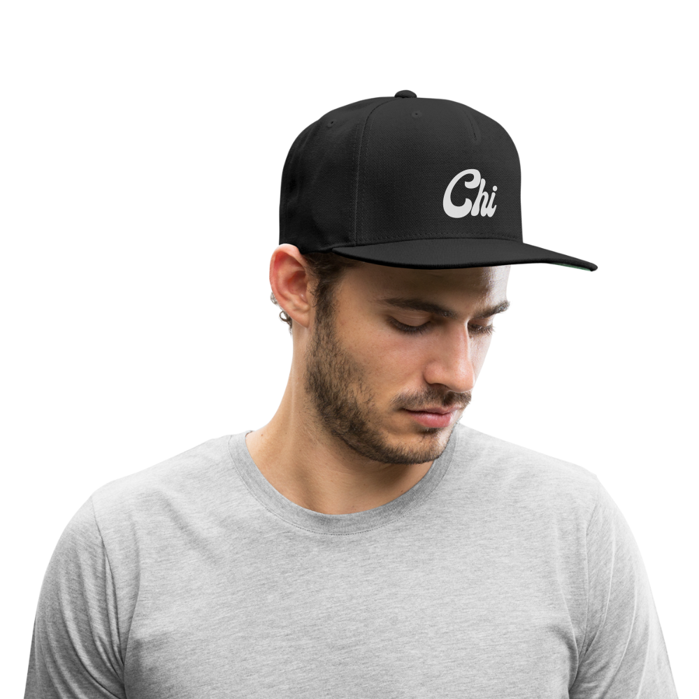 Chi Snapback Baseball Cap - black