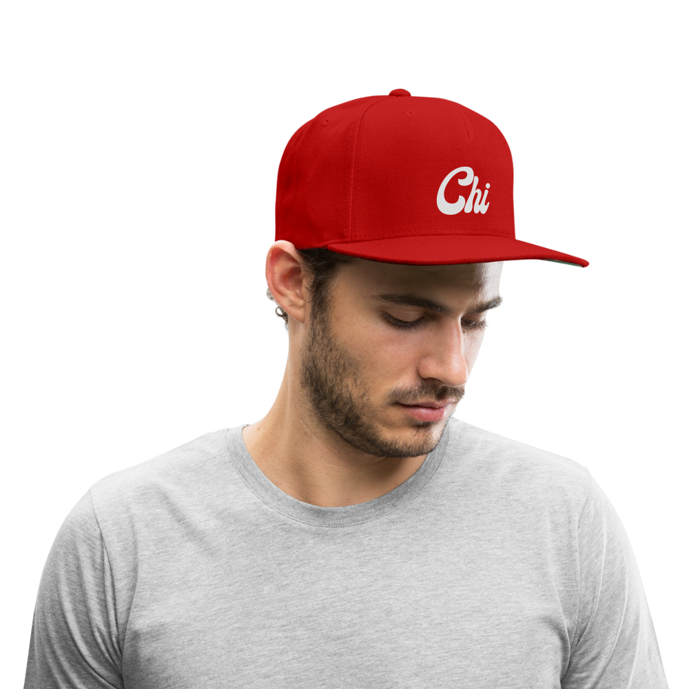 Chi Snapback Baseball Cap - red
