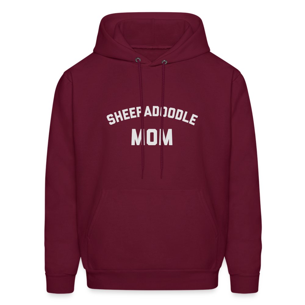 Sheepadoodle Mom Men's Hoodie - burgundy