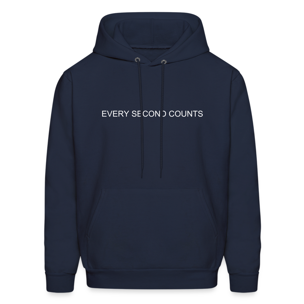 Every Second Counts Men's Hoodie - navy